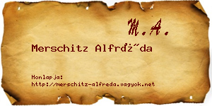 Merschitz Alfréda névjegykártya